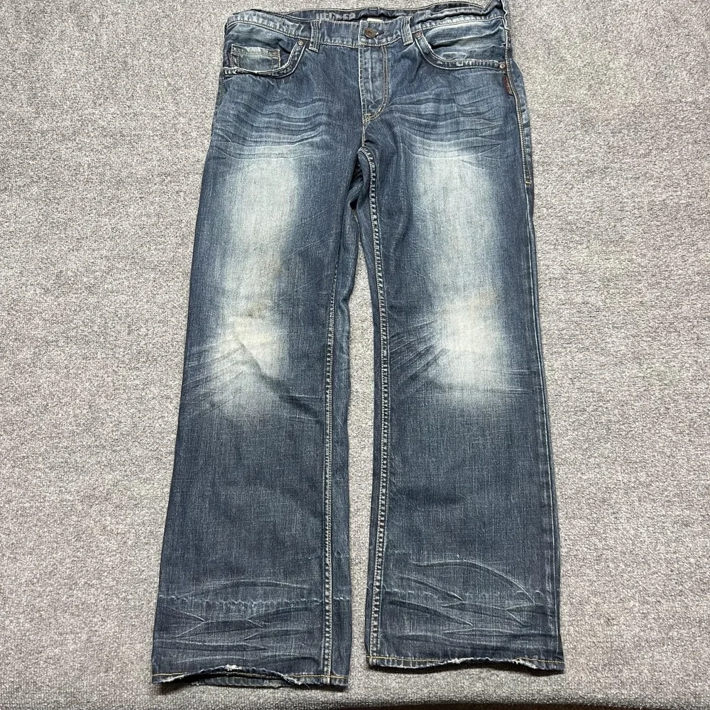 Silver Jeans Co Decker Jeans Mens 38x32 Blue Medium Wash Relaxed Straight Denim